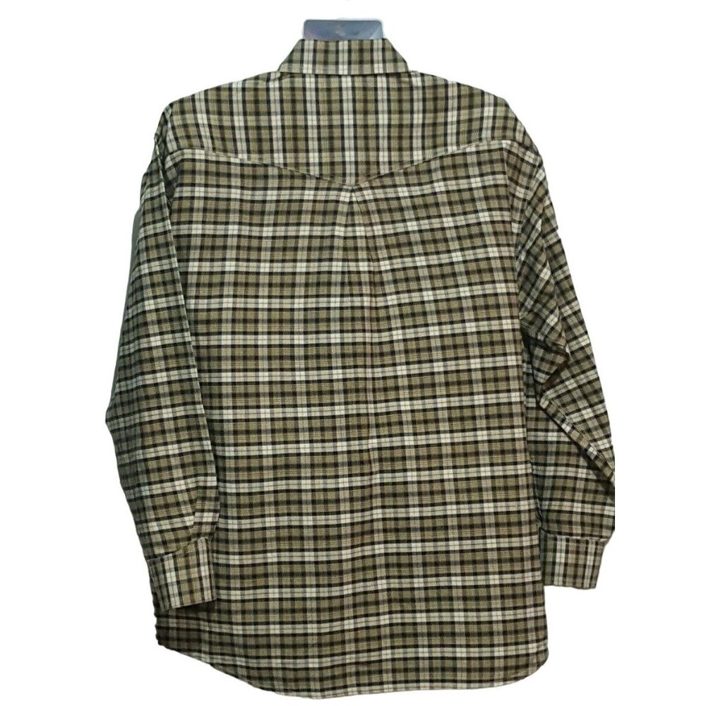 Resistol Mens Shirt Button Up Large Long Sleeve Plaid Cotton Rodeo Cowboy - Picture 3 of 7